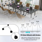 Modular Conference Table,Folding Conference Room Table with Wheels