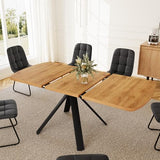 HIPIHOM Extendable Dining Table Set for 6 People