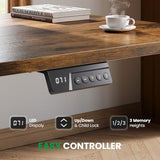 L-Shaped Standing Desk - 63 x 55 Inch Adjustable Corner Standing Desk with Charging Station