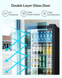 EUHOMY 6 Cu.Ft Commercial Refrigerators, Beverage Refrigerator with Lock