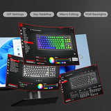 Redragon K743 PRO GB 80% Gasket RGB Gaming Keyboard w/Hype 1.14’’ TFT Screen & Knob, 84 Keys Mechanical Keyboard