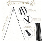 10 Pcs 65 Inch Easel Stand for Display Bulk, Foldable Metal Display Easel Holders with Bag