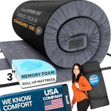 Hazli Matrix Comfort-Cell Memory Foam Camping Mattress Pad - Roll Up Mattress for Adults - Portable Cot Sleeping Pad for Camping - Floor Mat or Bed Roll for Car, SUV - Twin 75’’ X 36’’ X 3’’