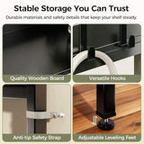 GTPLAYER 6-Tier Corner Bookshelf, L-Shaped Metal Frame Shelf with Tall 14" Shelves, Plant Stand and Storage Rack for Small Spaces, Living Room and Home Office, Black