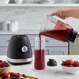 Blender with 48-Ounce Blending Jar and 20-Ounce Travel Cup, Compact Design with Dial Control, 700-Watts, Black West Bend