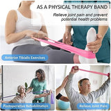 5 Pcs Resistance Bands for Working Out Women and Men, Physical Therapy Bands, Latex Free Elastic and Exercise Bands Set for Stretching, Suitable (Pink)