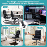 400lbs Ergonomic Executive Office Chair, High Back PU Leather Home Desk Chair with 3D Flip Armrests, Lumbar Support, Pocket Spring Cushion, Swivel Rolling Big and Tall Chair for Home Office Gaming