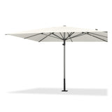 PURPLE LEAF Market Umbrella 11' x 11' Hotel Resort Semi Auto Lift, White
