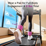 SE7EN Magnetic Ankle Weights for Women & Men | Set of 2 Weights (1 lb Each) | Adjustable Size Silicone Wirst & Leg Weights for Pilates