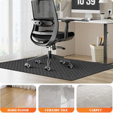 KMAT Office Chair Mat, 36x48in Heavy Duty Hardwood/Tile Floor Protector, Black