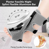 exhood 2PCS Upgraded Plantar Fasciitis Night Splint, 3 Adjustable Straps Plantar Fasciitis Relief Braces for Achilles Tendonitis, Foot Drop & Heel Spur Pain Relief Day & Night (Elephant Grey)
