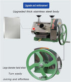 QIUFANGM Manual Sugar Cane Juicer Machine, Stainless Steel Sugar Cane Press, 50kg/h Sugar Cane Juice Squeezer, Sugarcane Press Extractor with Handwheel, for Homes Commercial
