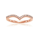 Oseew 0.35CT Lab Grown Diamond Wedding Band For womens Stackable Bands and Wedding Rings Eternity Band Ring for women (rose gold)