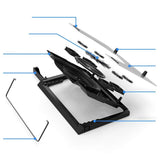 KMWHPJN Laptop Cooling Pad, Notebook Cooler with Quiet Fan, Port, Screen, Gaming