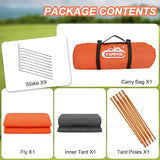 camppal 1 Person Tent for Camping Hiking Mountain Hunting Backpacking Tents 4 Season Resistance to Windproof Rainproof and Waterproof