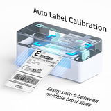 Shipping Label Printer, Bluetooth Thermal Label Printer 4x6 for Small Business and Shipping Packages
