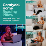 Foam Reading Pillow with Arm Rests & Pocket | Lap Desk for Laptop, Reading and Relaxing on Bed, Couch, or Floor
