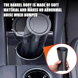 Sandfren Car Trash Can, Leakproof Mini Automotive Garbage Bin Side Door Cup Holder Dustbin with Lid (Black/Silver)