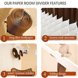 Foldable Soft Paper Screen, Temporary Room Divider for Living Room