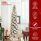 Glitzhome 11ft Prelit Christmas Tree, Artificial Christmas Tree with 700 Warm White Lights