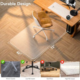 Office Chair Mat for Low Pile Carpet with Lip, 46" x 72" Clear Plastic Floor Protector