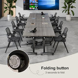 Usosidam Office Folding Conference Room Table,6 Pack Portable Mobile
