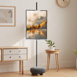 56" Adjustable Floor Picture Frame Stand, Easel Stands for Display