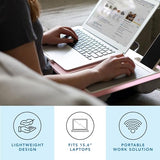 Home Office Lap Desk with Device Ledge, Mouse Pad, and Phone Holder