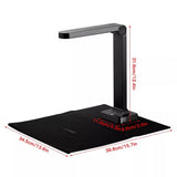 QERTYHJK Document Camera Scanner for Teachers 5 Megapixel Portable Capture Size A4 with OCR File Barcode Scanning