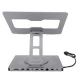 Mingzhe Laptop Docking Station Stand with 10-in-1 USB C Hub, 360 Rotating