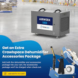 BaseAire 220 Pints Commercial Dehumidifiers with Pump for 2,900 sq. ft