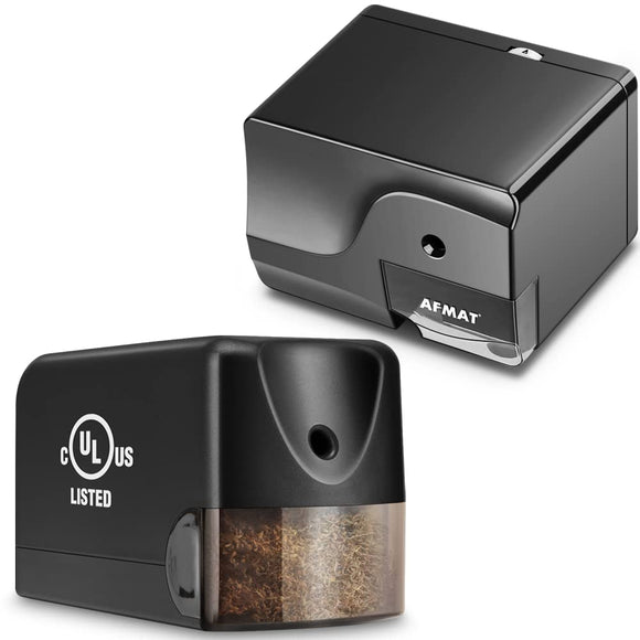 Electric Pencil Sharpener, Heavy Duty Pencil Sharpener for Classroom, Fast Sharpen in 3-5s AFMAT