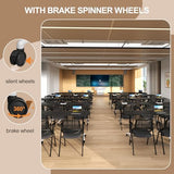 Folding Conference Table, 6 Pack Foldable Rolling Conference Room Tables