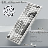 Wireless Mechanical Keyboard,Tri-Mode BT5.0/2.4GHz/USB-C Hot Swappable Custom Keyboard,Pre-lubed Linear Switches