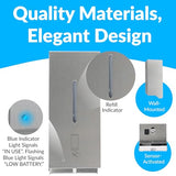 BOBRICK 2013 Stainless Steel Automatic Wall-Mounted Foam Soap Dispenser, Satin Finish, 27-FL oz. 4-1/4” W, 10-17/32” H, 4-7/32” D