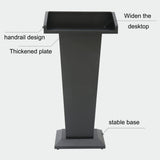 Iron Lectern Podium Stand - Modern Hotel Reception Information Desk for School Training & Lectures. Welcome Paint, Sturdy & Stylish Lecture Table