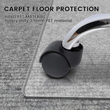 XINQIDAI Office Chair Mat - Heavy Duty, 47"x32", 1/7" Thick, Flat Shipping, Suitable for Carpet and Hardwood Floor