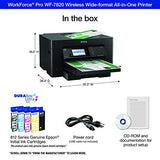 Epson Workforce Pro WF-7820 Wireless All-in-One Wide-Format Printer, Auto 2-Sided Print - Black