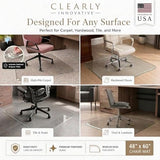 Tempered Glass Office Chair Mat for Carpet & Hardwood