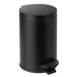 Cesun 1.2 Gallons Small Black Trash Can, Bathroom Garbage Can with Lid and Foot Pedal