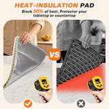 Colorlife Warming Mat for Food - Electric Warming Tray with Heat-Insulation Pad, 4-Level Temperature Settings & Hours Timer, Full Surface Stable Heating, Food Warmer for Kitchen Parties Buffet (White)