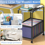 Lateral File Cabinets Rolling File Cart, Mobile Hanging File Cabinet with Wheels
