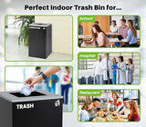 Commercial Indoor Recycle Bin - 29 Gallon Modern Looking Black Recycle Bin, Office Recycling Bins