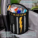 generic Electrician Usa Flag America Electrician Car Trash Can