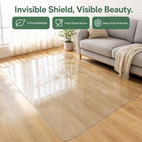 Easy Clean Clear PVC Rolling 60"x190" Chair Mat for Indoor Study Rooms