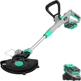 Litheli 20V 12" Cordless String Trimmer/Wheeled Edger, Battery Powered Weed Wacker with Auto Line Feed for Lawn Trimming/Edging