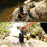 Purewell Water Hand Purifier Pump with Replaceable Carbon 0.01 Micron Water, Stages, Portable Outdoor Emergency and Survival Gear - Camping, Hiking, Backpacking(Black)