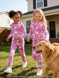 A&J DESIGN Girls Unicorn Pajamas for Girls Pjs Toddler Unicorn Pajamas Kids Pjs 2-Piece Long Sleeve Sleepwear Loungewear, 2T