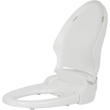 ALPHA BIDET JX2 Elongated Bidet Toilet Seat, White, Endless Warm Water, *NEW* Bowl Mist, LED Light, Quiet Operation, Wireless Remote, Stainless Steel Nozzle, Sittable Lid, 3 Year Warranty