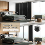 AKTOP Room Divider 4 Panel, 80" W Portable Wall Divider for Room Separation